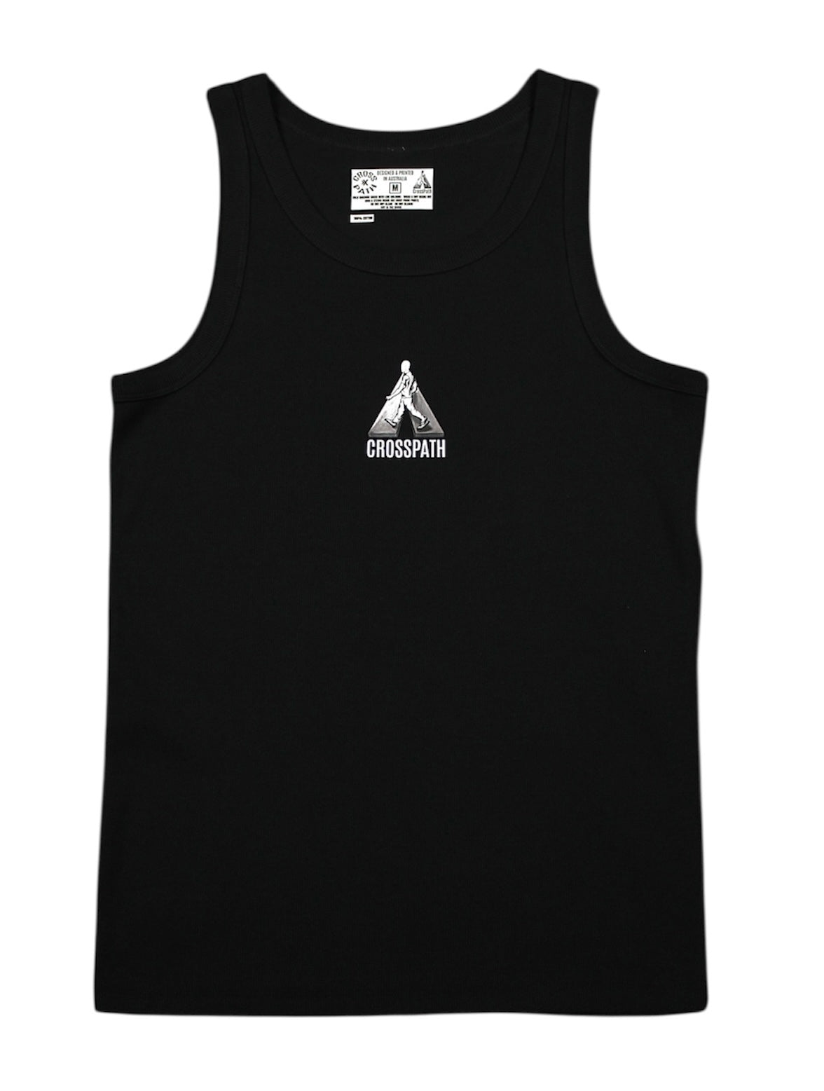 Black Crossing Compression Singlet