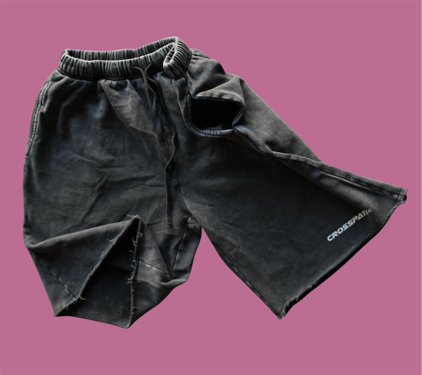 Washed cotton shorts