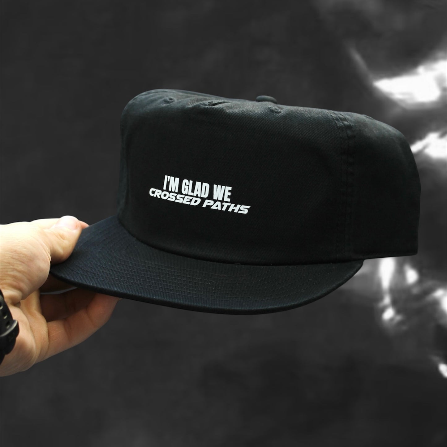 I’M GLAD Flat Cap (black)