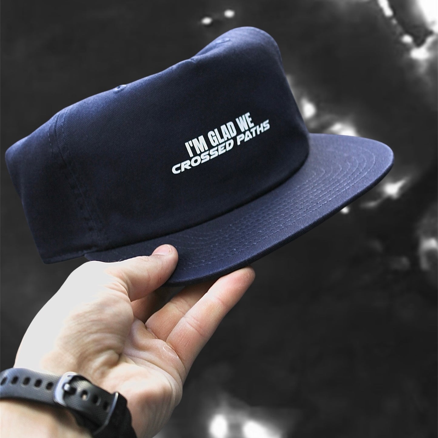 I’M GLAD Flat Cap (navy)