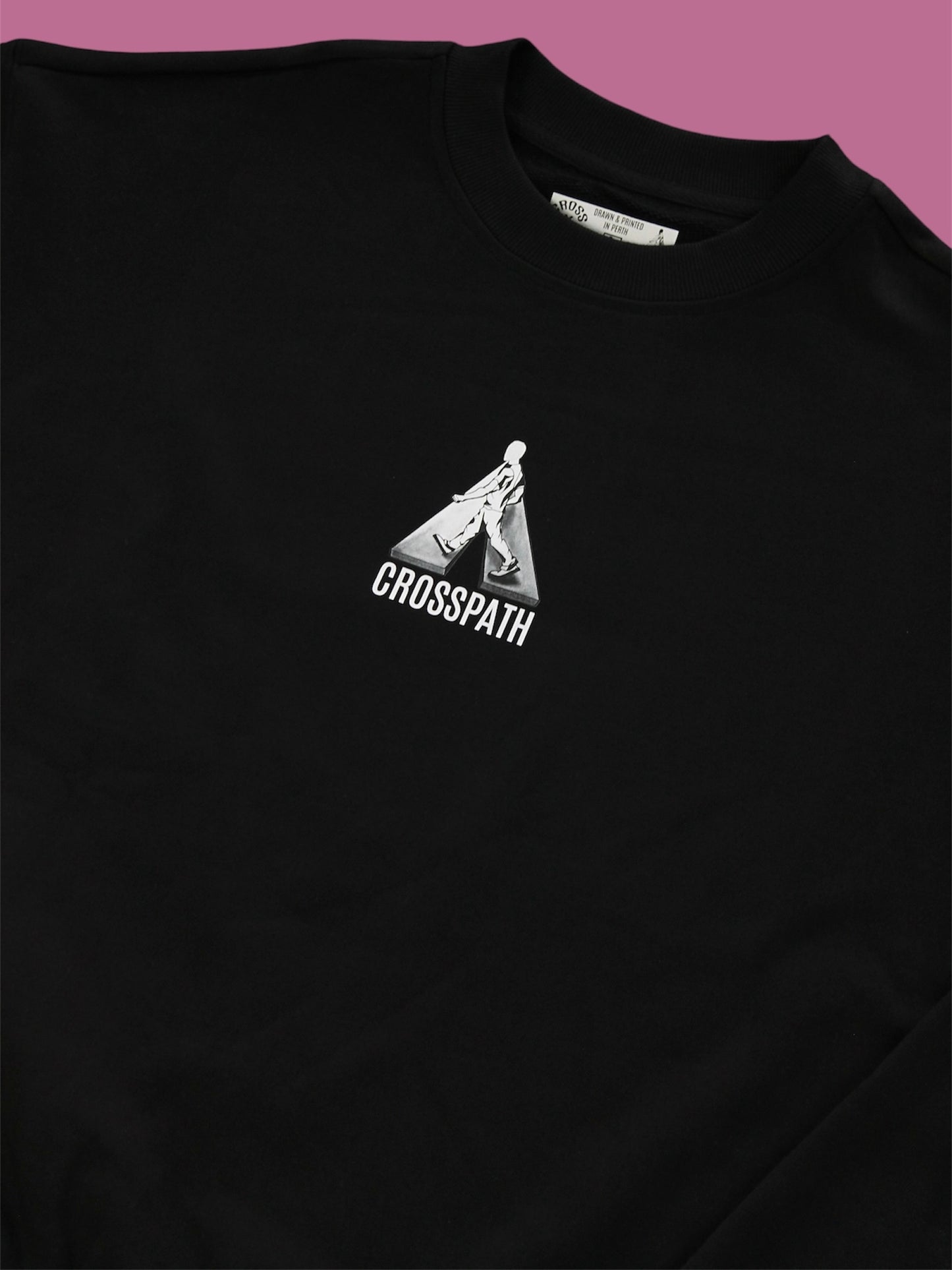 Crossing crew neck