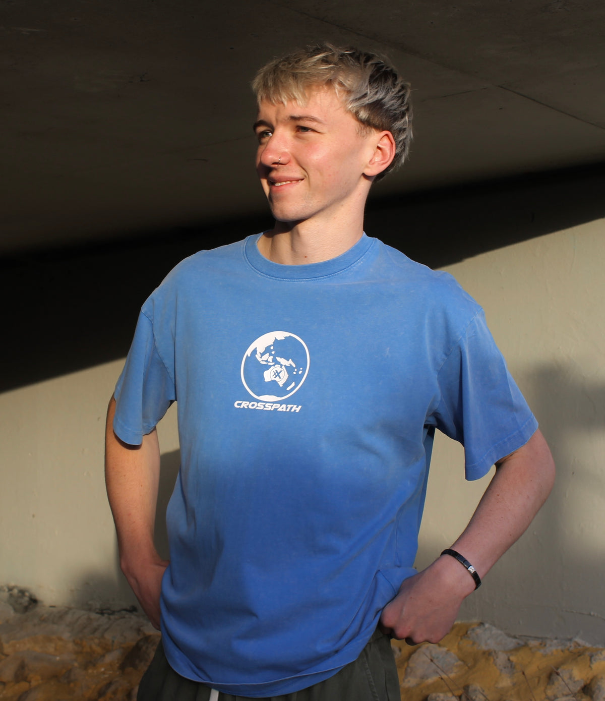 Blue Washed World Tee