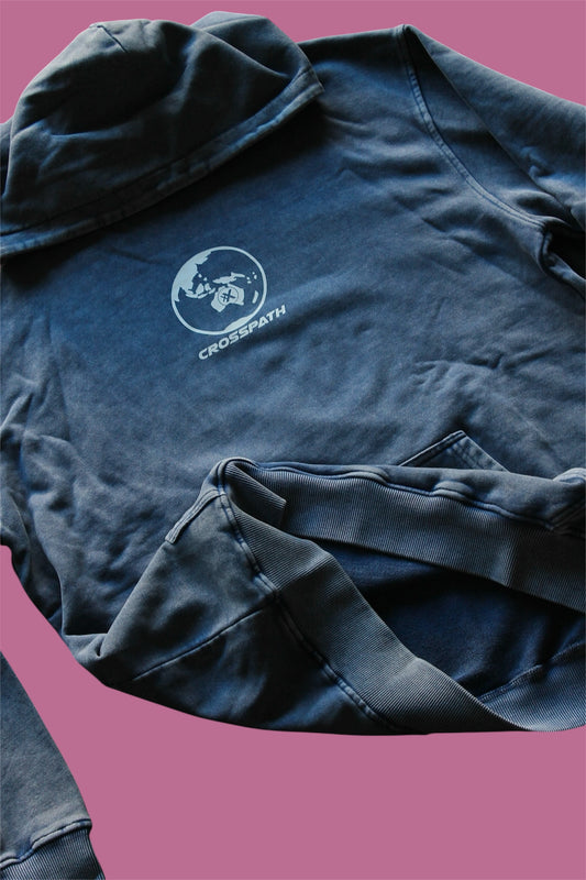 Blue Washed World Hoodie