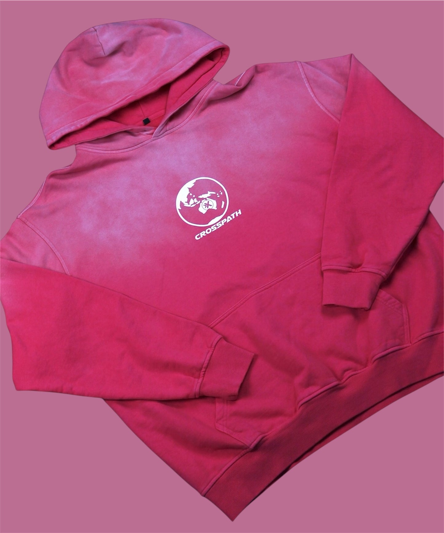 Pink Washed World Hoodie